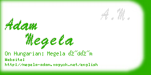 adam megela business card